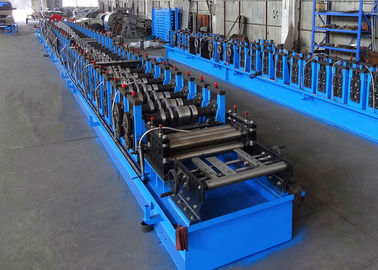 Self Seamed Step Rack Roll Forming Machine With Flying Saw Cutoff